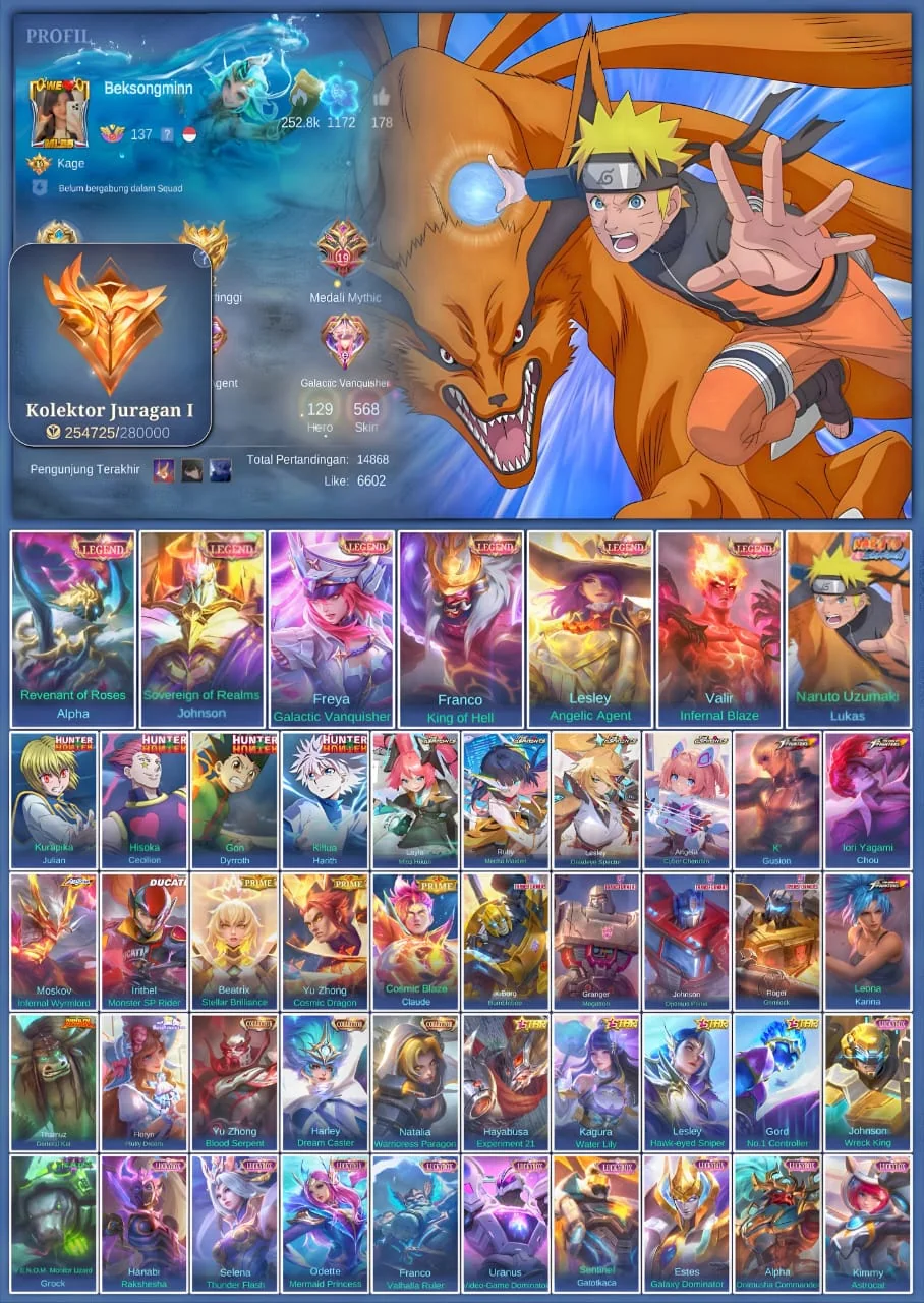 6 Legend | Juragan I Collector Mobile Legends account